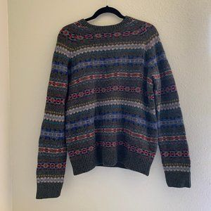 J. Crew | Gray multi-colored pullover